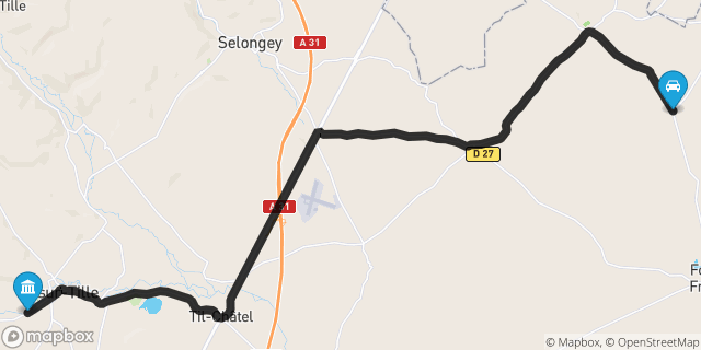 Itinéraire vers Is-sur-Tille