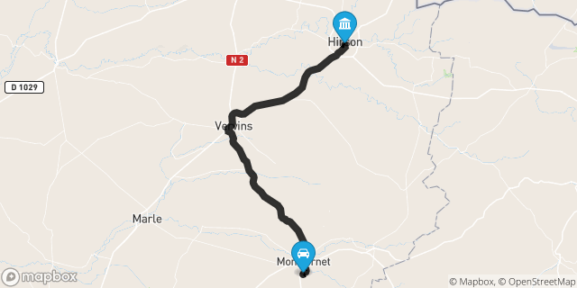 Itinéraire vers Hirson