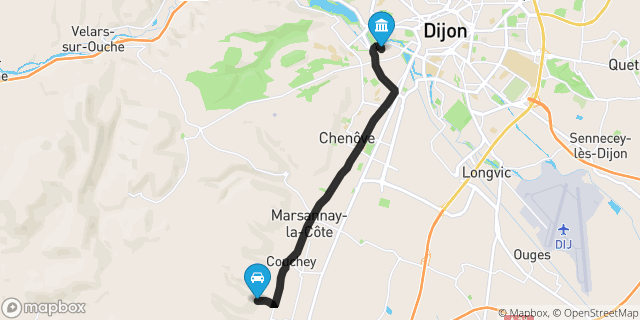 Itinéraire vers Dijon