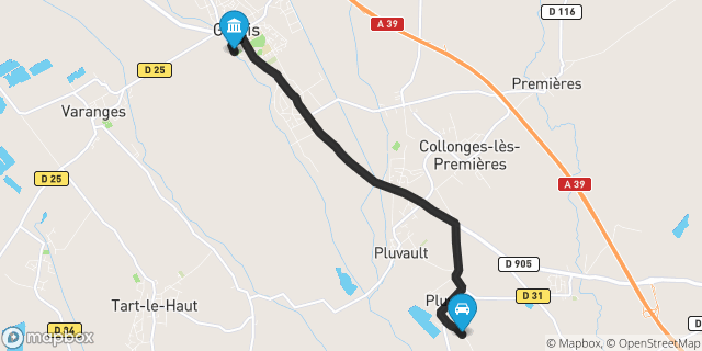 Itinéraire vers Genlis