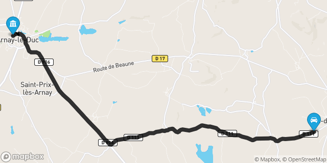 Itinéraire vers Arnay-le-Duc