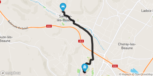 Itinéraire vers Beaune