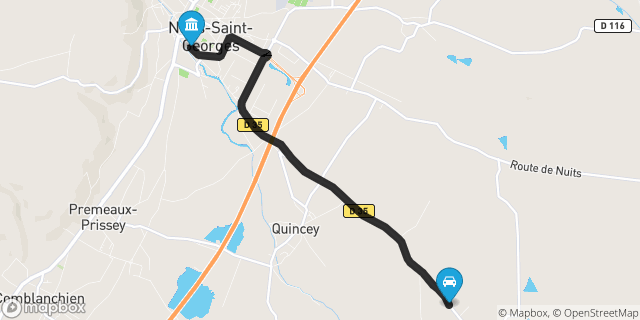 Itinéraire vers Nuits-Saint-Georges