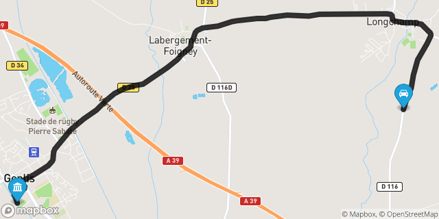 Itinéraire vers Genlis