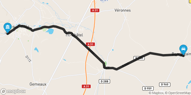 Itinéraire vers Is-sur-Tille