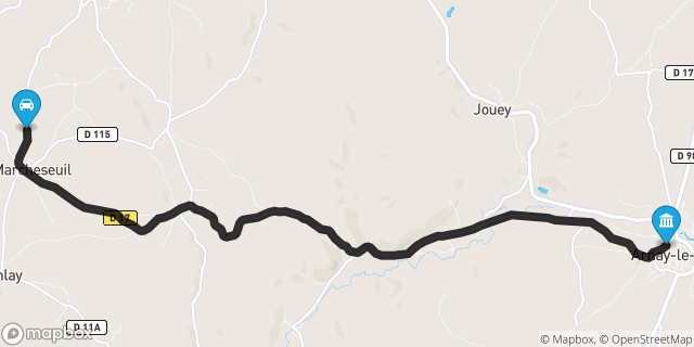 Itinéraire vers Arnay-le-Duc