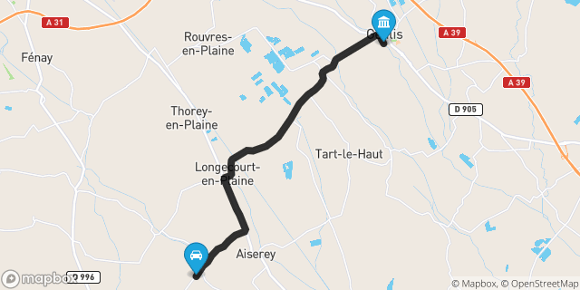 Itinéraire vers Genlis