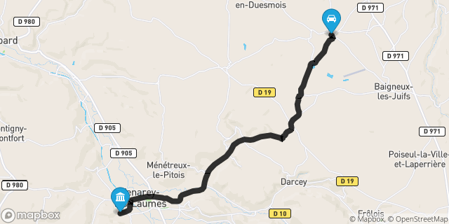 Itinéraire vers Venarey-les-Laumes
