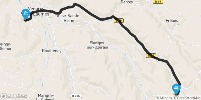 Itinéraire vers Venarey-les-Laumes