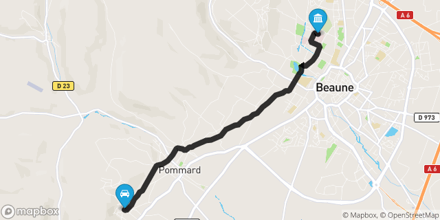 Itinéraire vers Beaune