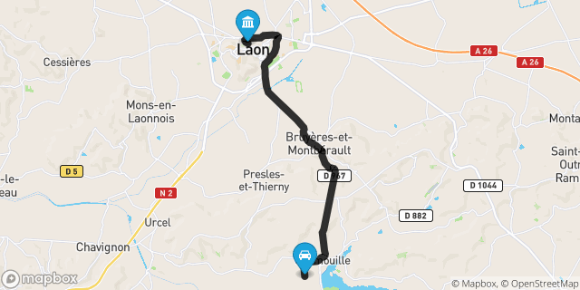 Itinéraire vers Laon