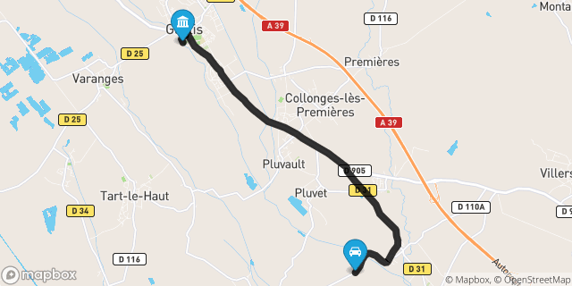 Itinéraire vers Genlis