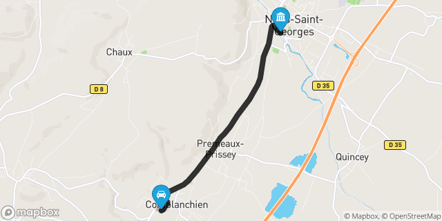 Itinéraire vers Nuits-Saint-Georges