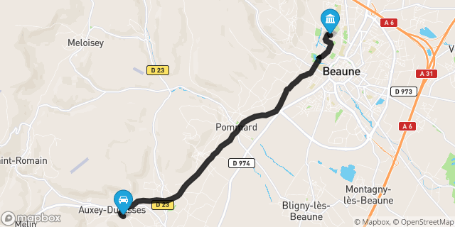 Itinéraire vers Beaune