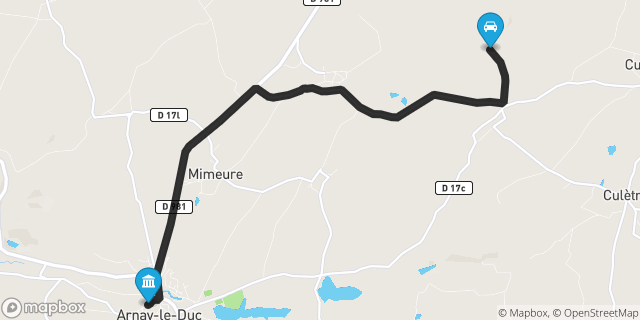 Itinéraire vers Arnay-le-Duc