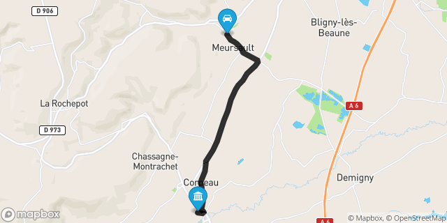 Itinéraire vers Chagny