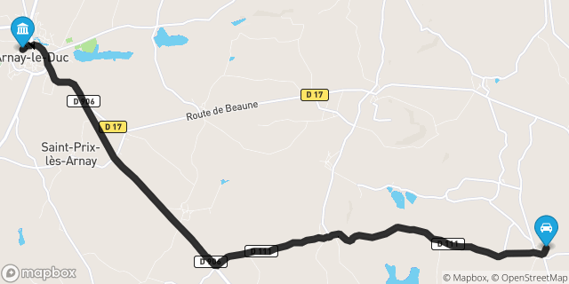 Itinéraire vers Arnay-le-Duc