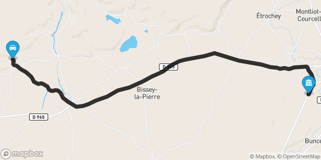 Itinéraire vers Châtillon-sur-Seine