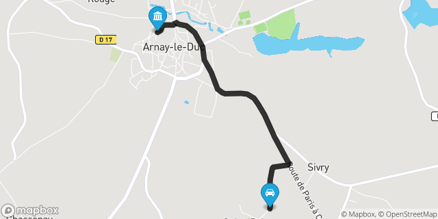 Itinéraire vers Arnay-le-Duc