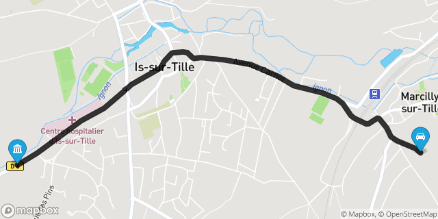 Itinéraire vers Is-sur-Tille