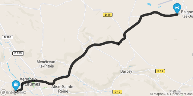 Itinéraire vers Venarey-les-Laumes