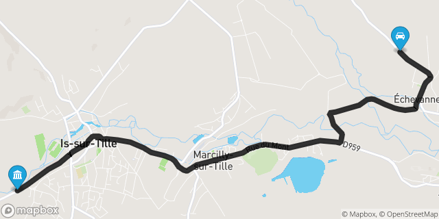 Itinéraire vers Is-sur-Tille
