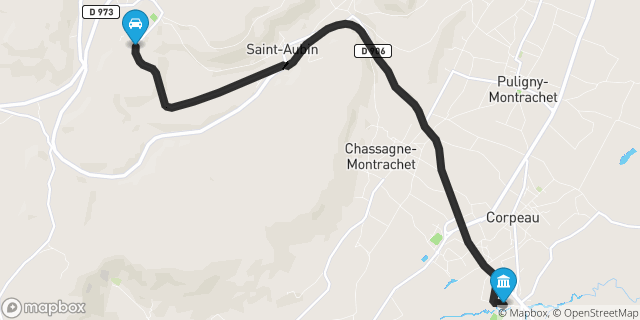 Itinéraire vers Chagny