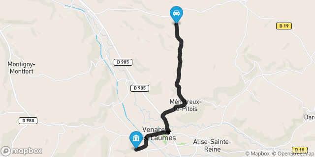 Itinéraire vers Venarey-les-Laumes