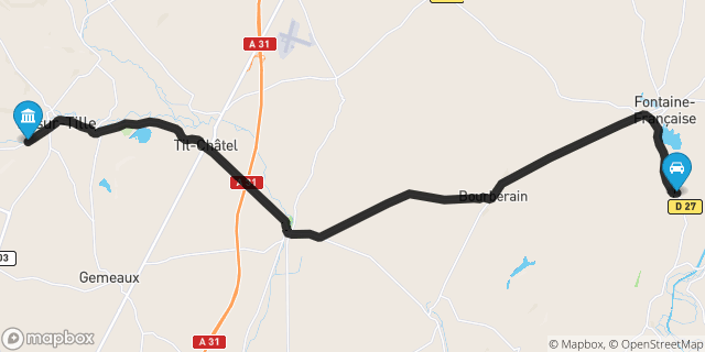 Itinéraire vers Is-sur-Tille