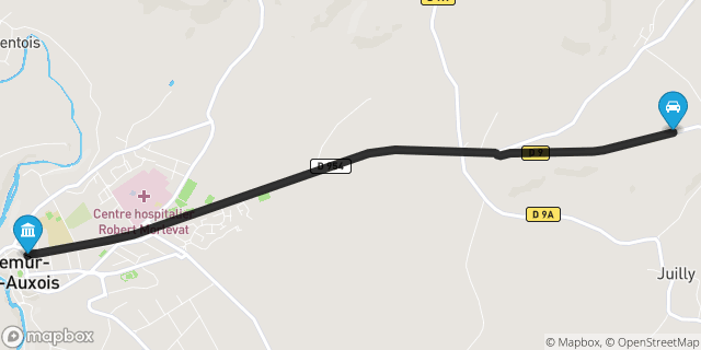 Itinéraire vers Semur-en-Auxois