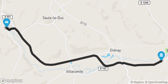Itinéraire vers Is-sur-Tille