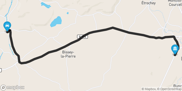 Itinéraire vers Châtillon-sur-Seine