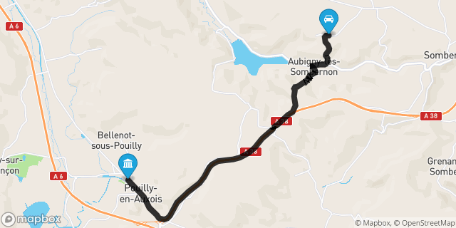 Itinéraire vers Pouilly-en-Auxois