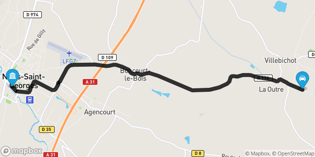Itinéraire vers Nuits-Saint-Georges