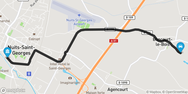 Itinéraire vers Nuits-Saint-Georges
