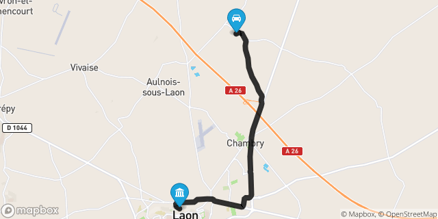 Itinéraire vers Laon
