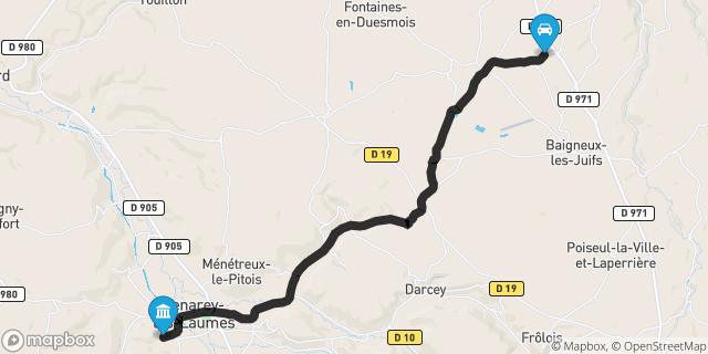 Itinéraire vers Venarey-les-Laumes