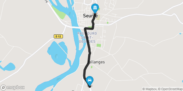 Itinéraire vers Seurre