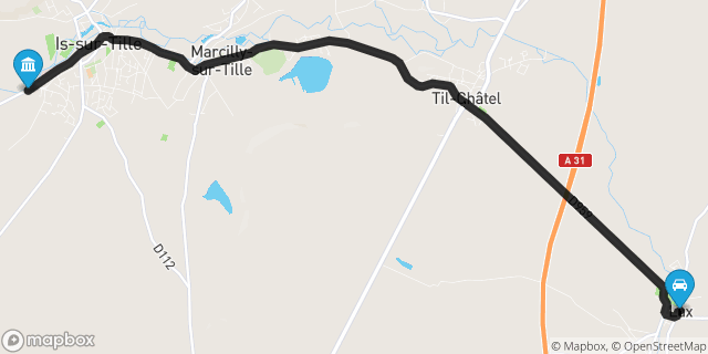 Itinéraire vers Is-sur-Tille