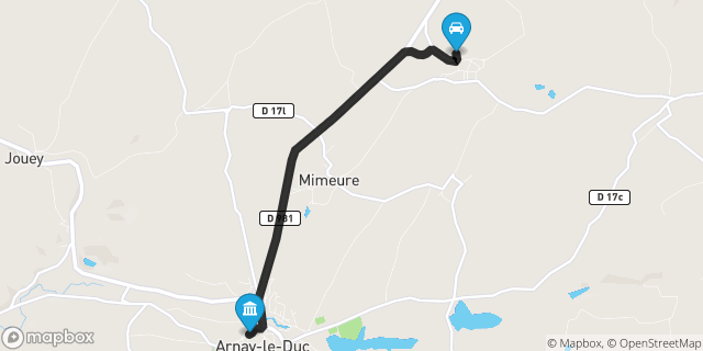 Itinéraire vers Arnay-le-Duc