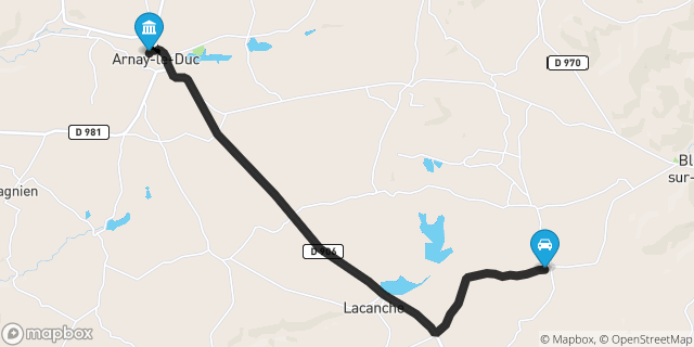Itinéraire vers Arnay-le-Duc