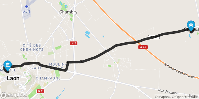 Itinéraire vers Laon