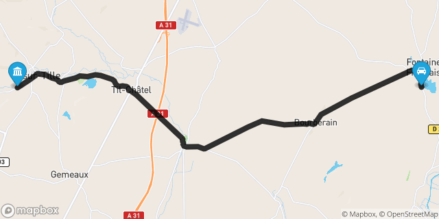 Itinéraire vers Is-sur-Tille