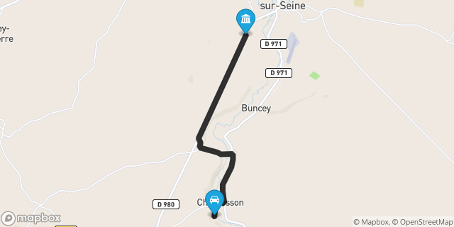 Itinéraire vers Châtillon-sur-Seine