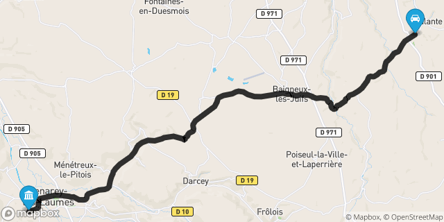 Itinéraire vers Venarey-les-Laumes