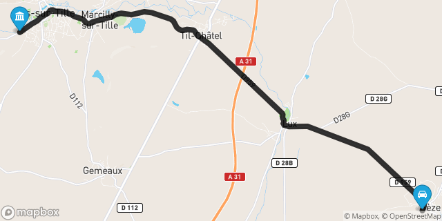 Itinéraire vers Is-sur-Tille