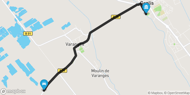 Itinéraire vers Genlis