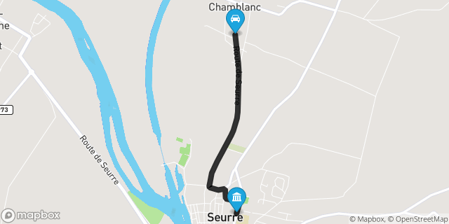 Itinéraire vers Seurre