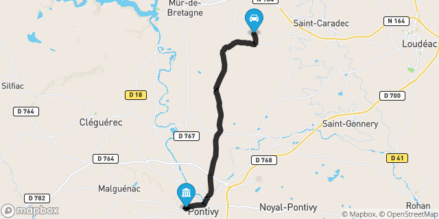 Itinéraire vers Pontivy