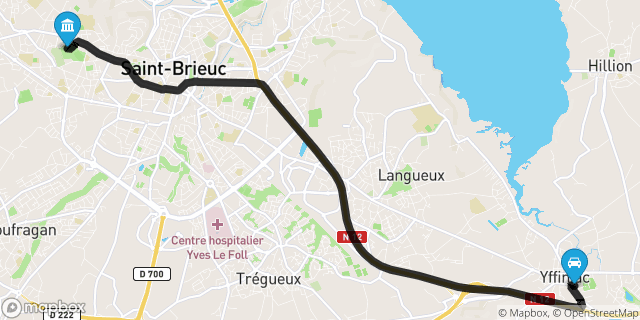 Itinéraire vers Saint-Brieuc
